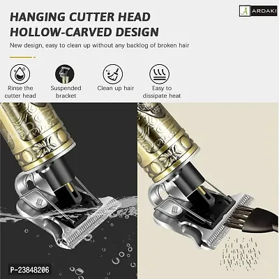 120 Minutes Durable T9 Rechargeable Cordless Close Cutting T-Blade Trimmer  hair clippers for men professional, Men Hair Cutting Machine (2, Bronze)-thumb3