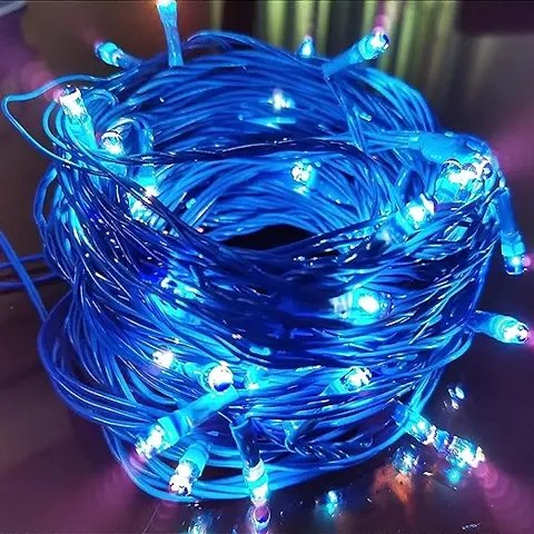 On Blow 5 Meter LED Rice String Lights Plug Sourced for Indoor and Outdoor Decorations (Blue, Pack of 1)