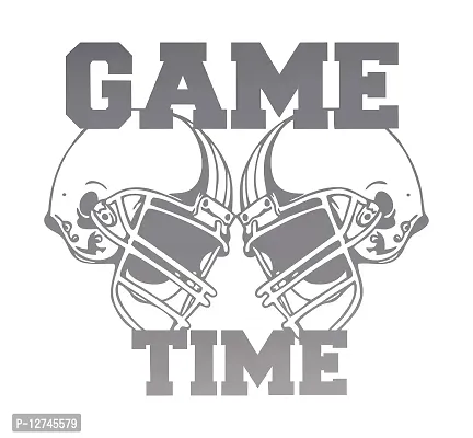 decalbazaar Vinyl Helmets Game Time Glossy Glass Wall Glass Sticker 16 x 16 Inches Silver-thumb0