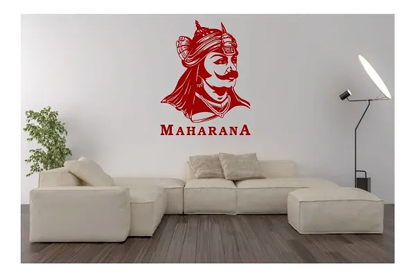 Buy decalbazaar Vinyl Maharana Pratap Singh Glossy Glass Wall Sticker ...