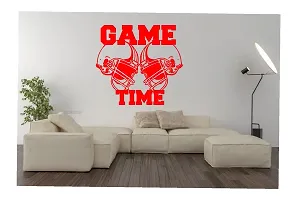 decalbazaar Vinyl Helmets Game Time Glossy Glass Wall Glass Sticker 16 x 16 Inches Red-thumb1