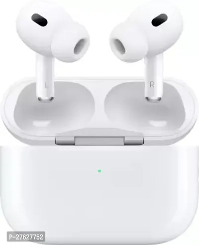 Stylish White In-ear Bluetooth Wireless Earbuds With Microphone-thumb0