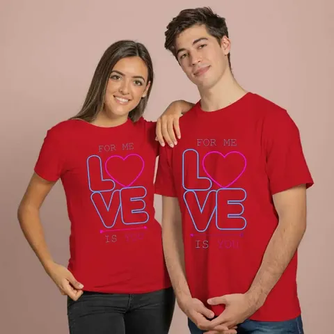 For me Love Couple T-Shirt (Men-L / Women-L)