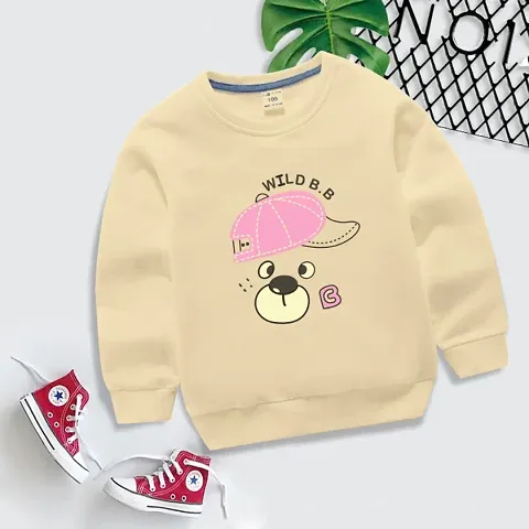 Classic Fleece Printed Sweatshirt For Kids Unisex