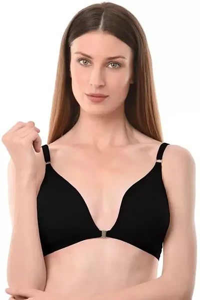 4Kays All That Matters! Front Open Plunge Bra - Pack of 1 (Black)