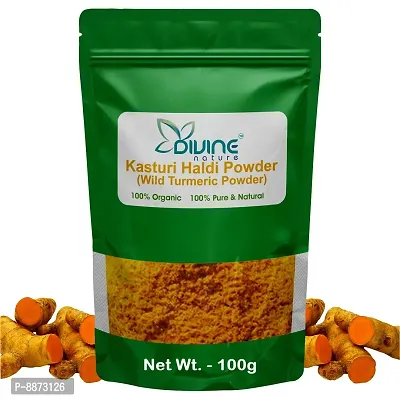 Natural Kasturi Turmeric Powder For Face Pack Kasturi Haldi Wild Turmeric Powder For Skin Whitening And Tan Removal For Skin Care - ( 100 Gm )