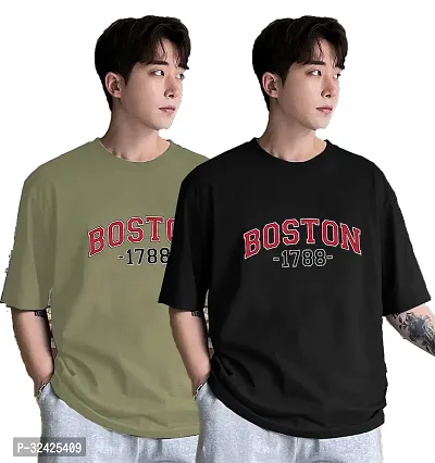 Stylish Cotton Oversized T-Shirt for Men Pack of 2