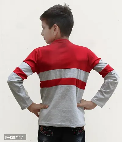 Stylish Multicoloured Cotton T-Shirt For Boys (Combo Of 2)-thumb3