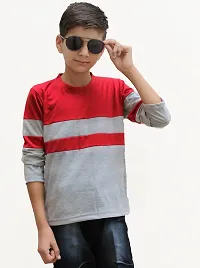 Stylish Multicoloured Cotton T-Shirt For Boys (Combo Of 2)-thumb1