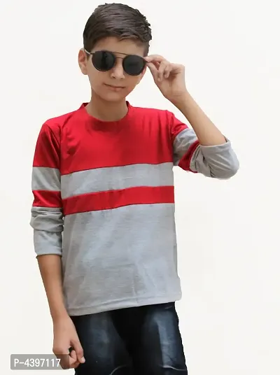 Stylish Multicoloured Cotton T-Shirt For Boys (Combo Of 2)-thumb2