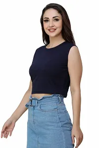 Round Neck Slim Fit Crop top for women-thumb2