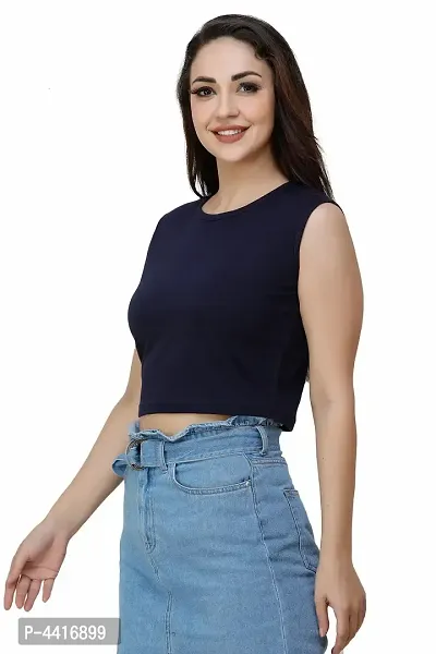 Round Neck Slim Fit Crop top for women-thumb3