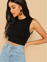Cotton Solid Crop Top Pack Of 2-thumb1