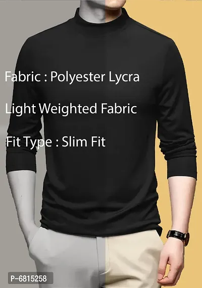 Black Polyester Tshirt For Men-thumb3