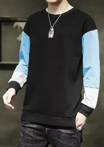 Hot Selling Polyester Full-sleeve Round Neck Tees For Men