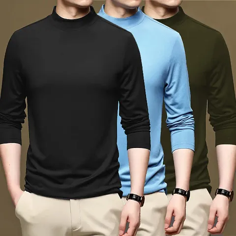 Trendy Polyester Tees Full-sleeve Tees For Men