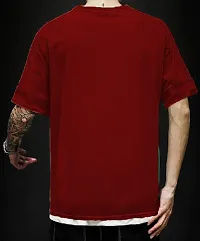 Maroon Polyester Tshirt For Men-thumb1
