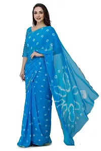 LIME Women's Chanderi Pure Chiffon Saree With Blouse Piece (56-yellow-saree_Sky Blue)-thumb1