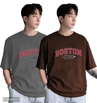 Stylish Cotton Oversized T-Shirt for Men Pack of 2