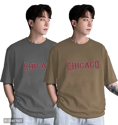 Stylish Cotton Oversized T-Shirt for Men Pack of 2