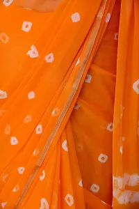 LIME Women's Chanderi Pure Chiffon Saree With Blouse Piece (56-yellow-saree_Orange)-thumb3