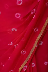 clafoutis Women's Woven Pure Chiffon Saree With Blouse Piece (57-red-sarii_Red), 5.5 meters-thumb3