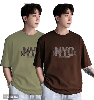 Stylish Cotton Oversized T-Shirt for Men Pack of 2