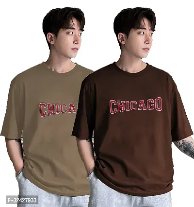 Stylish Cotton Oversized T-Shirt for Men Pack of 2