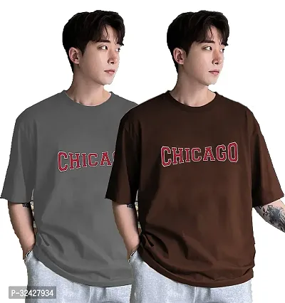 Stylish Cotton Oversized T-Shirt for Men Pack of 2