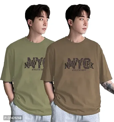 Stylish Cotton Oversized T-Shirt for Men Pack of 2