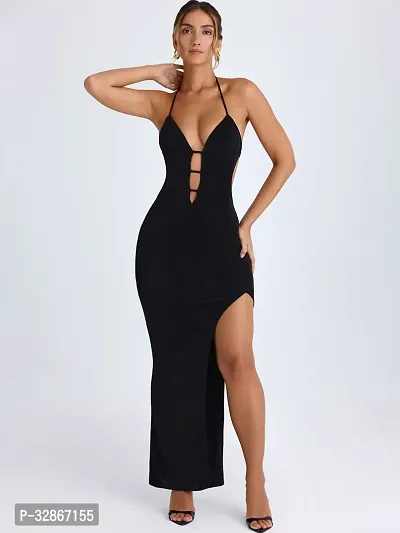 Women Bodycon v neck dress-thumb0