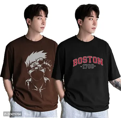 Stylish Cotton Oversized T-Shirt for Men Pack of 2