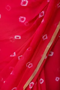 clafoutis Women's Woven Pure Chiffon Saree With Blouse Piece (57-red-sarii_Dark Pink), Darkpink, 5.5 meters-thumb3