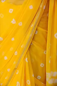 clafoutis Women's Woven Pure Chiffon Saree With Blouse Piece (57-red-sarii_Yellow), 5.5 meters-thumb3