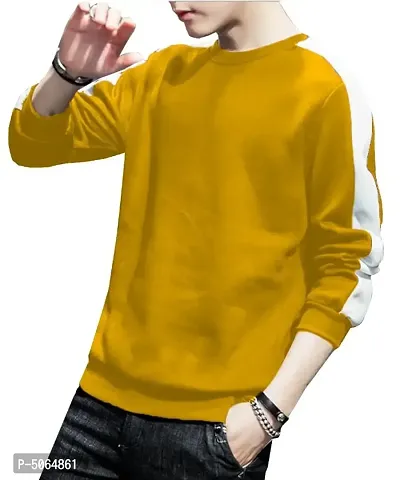 Yellow Cotton Tshirt For Men-thumb0