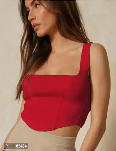 Lady square neck crop top-thumb0