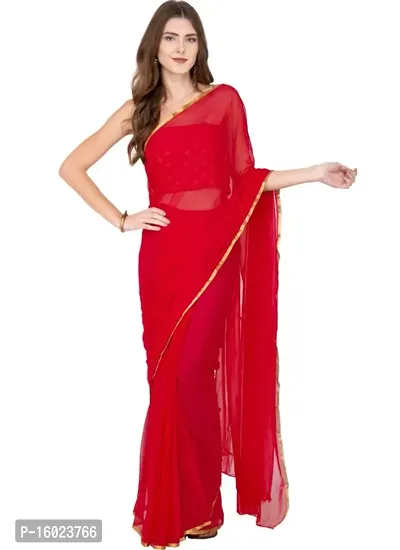 Clafoutis women plane chiffon saree-thumb0