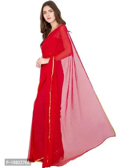 Clafoutis women plane chiffon saree-thumb4