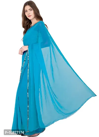 Classic Chiffon Solid Saree with Blouse piece-thumb4