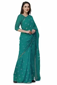 clafoutis Womens bandhani chiffon saree-thumb2