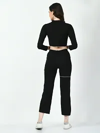 Women's abstract full sleeve's crop top-thumb4