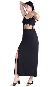 Women square neck cut out bodycon dress-thumb3