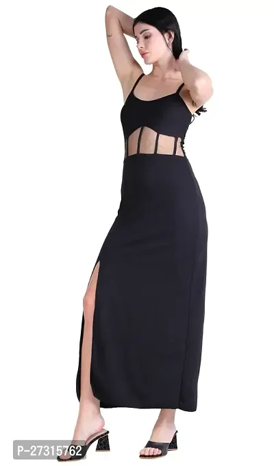 Women square neck cut out bodycon dress-thumb4