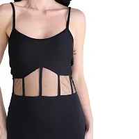 Women square neck cut out bodycon dress-thumb1