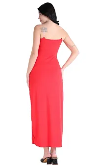 Women sqaure neck Red bodycon dress-thumb1