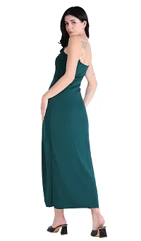 Women square neck green bodycon dress-thumb3