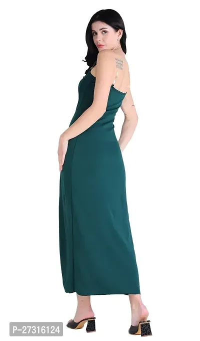 Women square neck green bodycon dress-thumb4