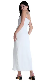 Women square neck white bodycon dress-thumb2