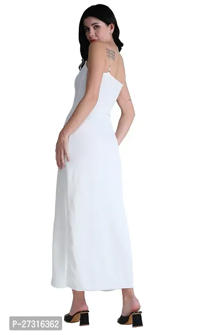 Women square neck white bodycon dress-thumb3