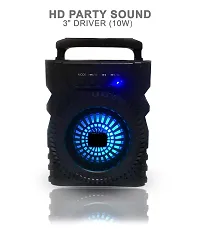 Musify WS-301 Wireless Speaker Led Disco Light subwoofer Sound System with DJ Light Carry Handle-Travel Speaker Support Bluetooth, FM Radio, USB, Micro SD Card Reader, AUX with [Free Mic] 10 W, 3 Blu-thumb1